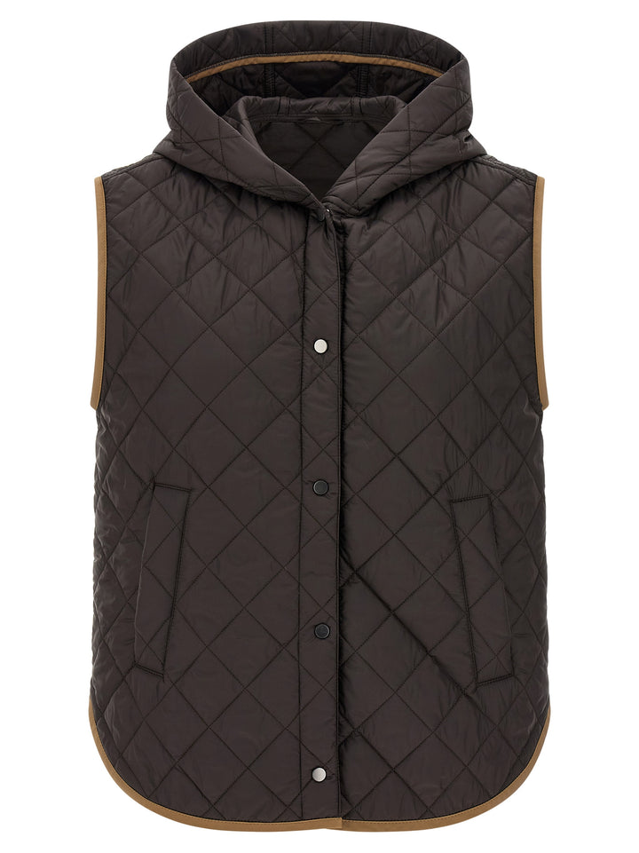 Brunello Cucinelli Padded Vest Gilet - Gray | 7df0a38d63f30b0485153217d3d2f473c52afabe