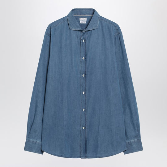 Light Blue Easy Fit Denim Shirt