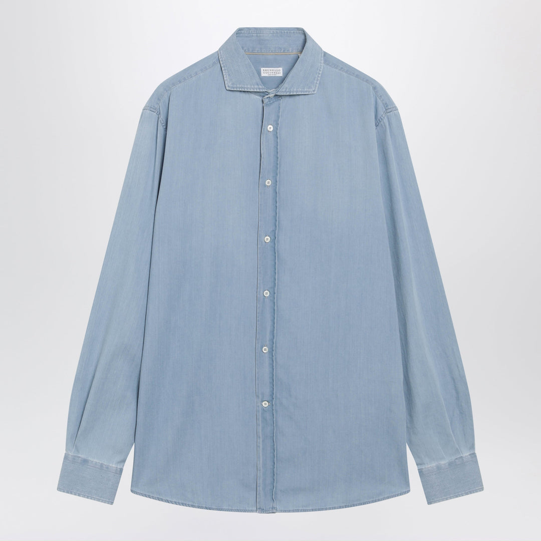 Brunello Cucinelli Shirts & Tops - Light Blue | f0e07cf8e21dc3350bb16f1c838f23a39a3f2a89
