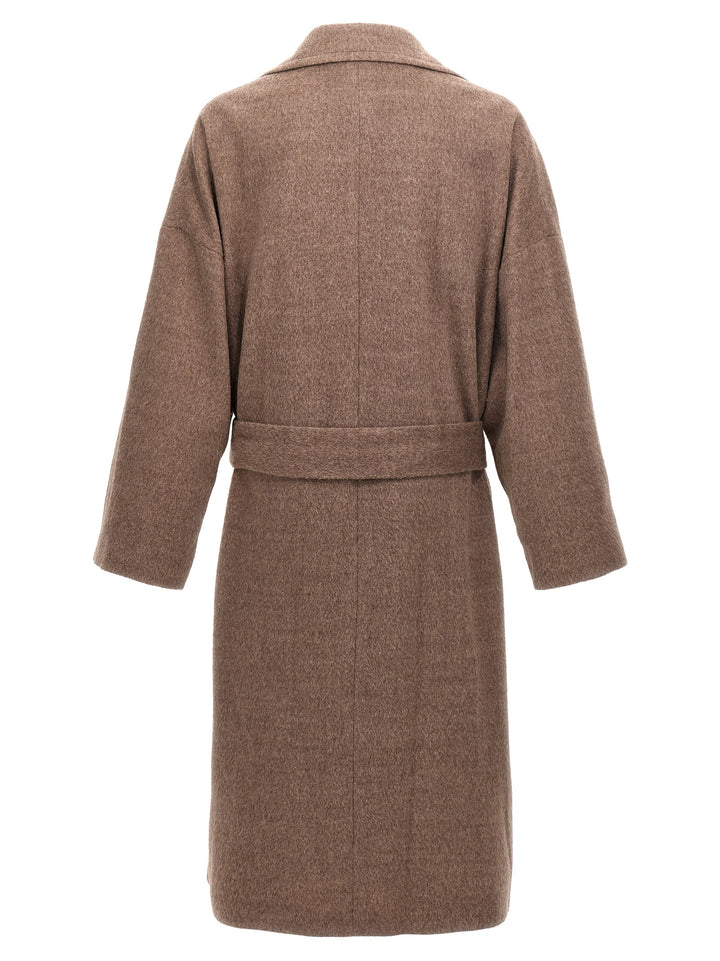 Single-Breasted Wool Coat Coats, Trench Coats Beige