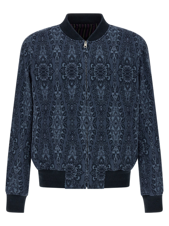 Etro Jacquard Bomber Jacket Puffer Jackets - Blue | 8dd85a94d772dbd4b14f7d0d5325fcbccb1039e6