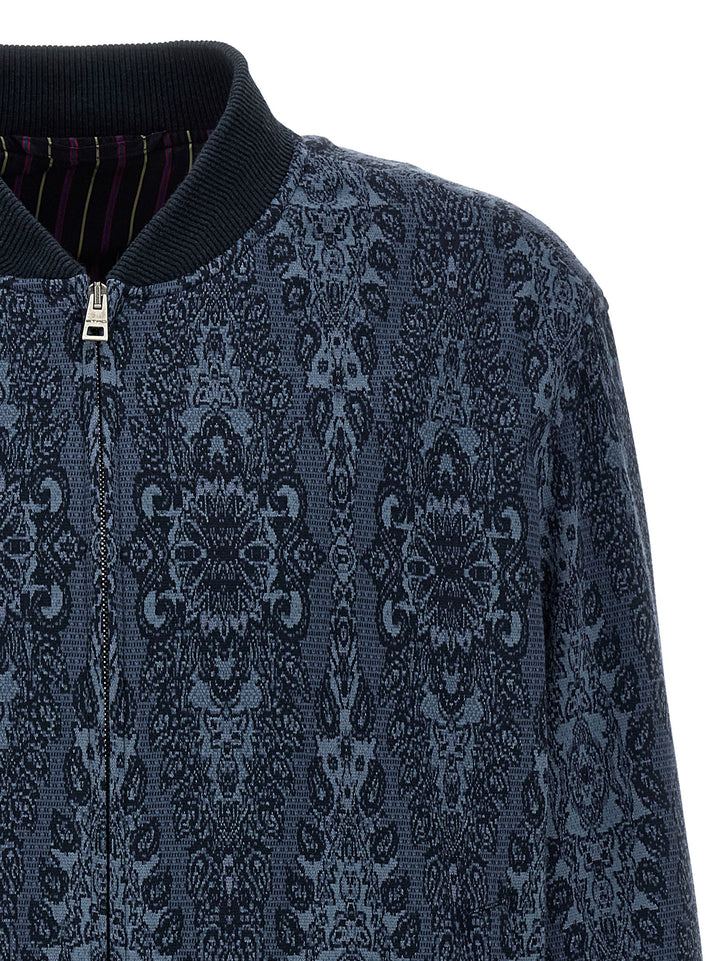 Etro Jacquard Bomber Jacket Puffer Jackets - Blue | d1f98c40aa035c4fcad1b41e6e7eb092e05c157c