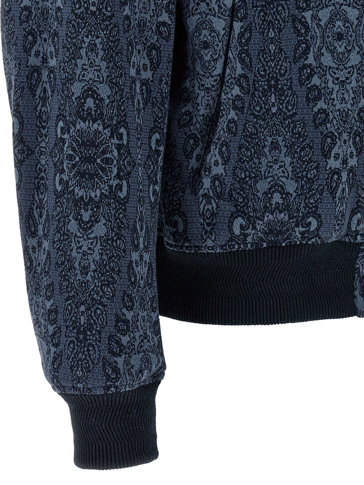 Etro Jacquard Bomber Jacket Puffer Jackets - Blue | 6550849dda2d044168513d0b875b335abd833f70