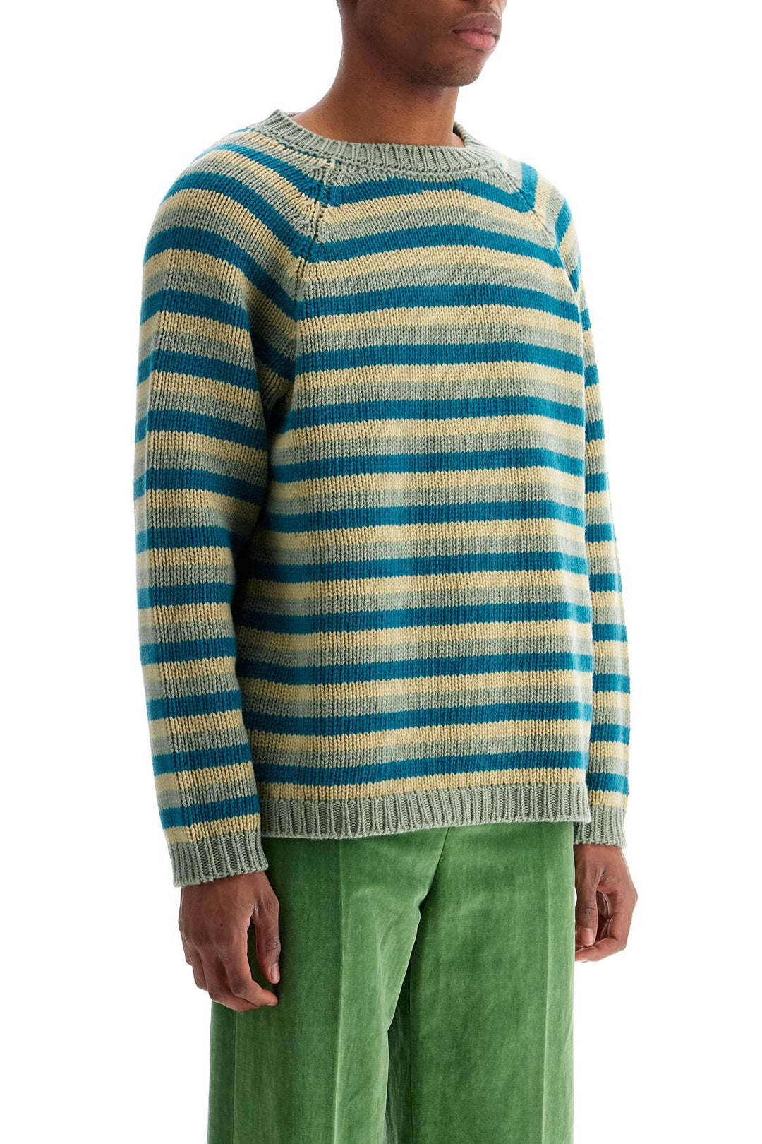 Striped Wool Pullover Sweater