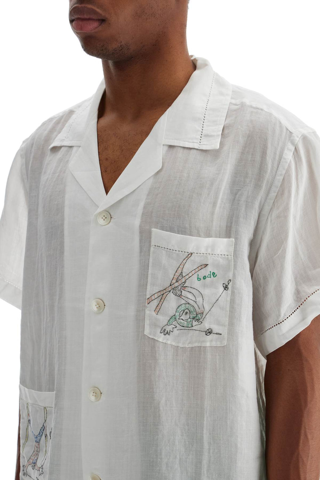 Embroidered Linen Shirt