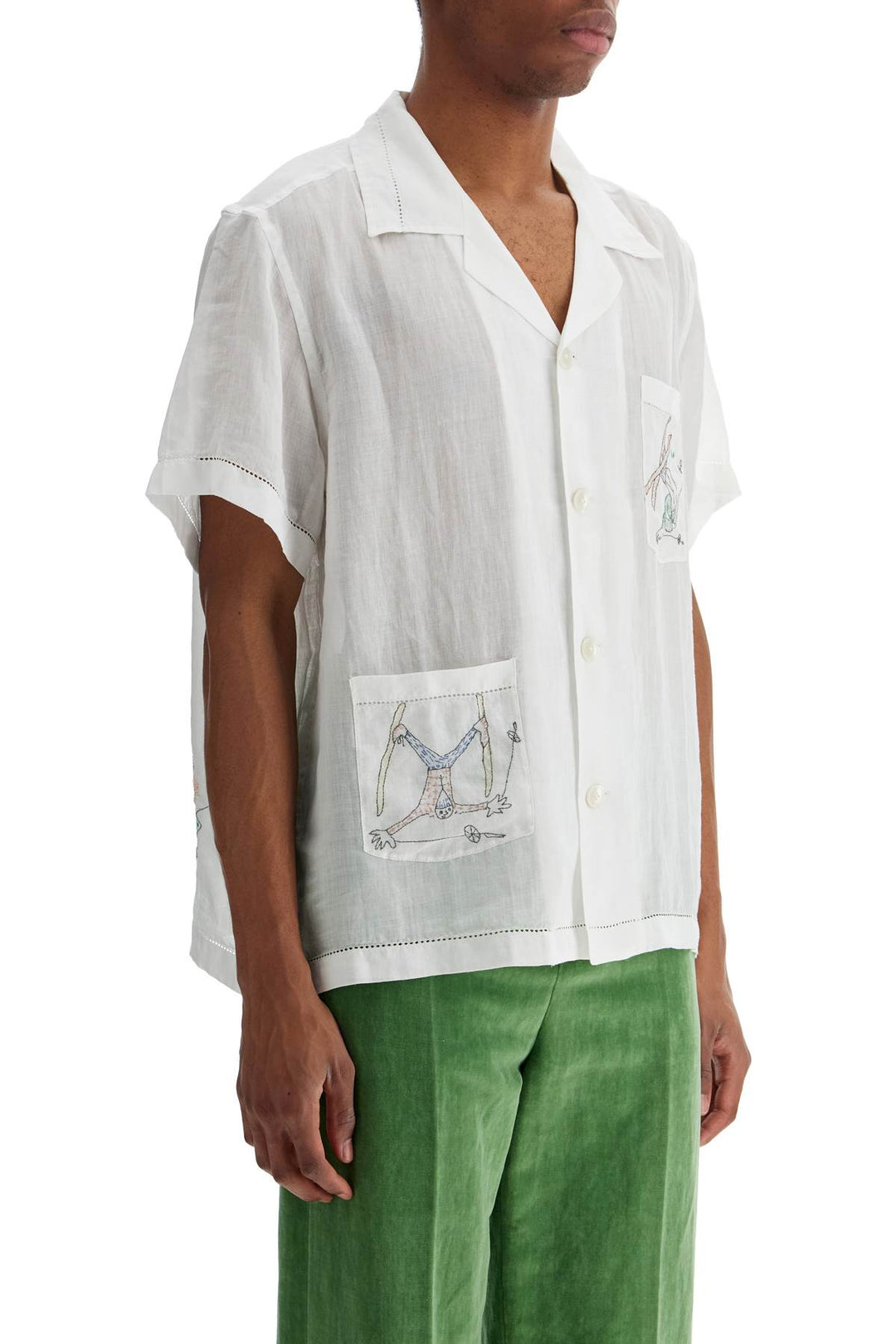 Embroidered Linen Shirt