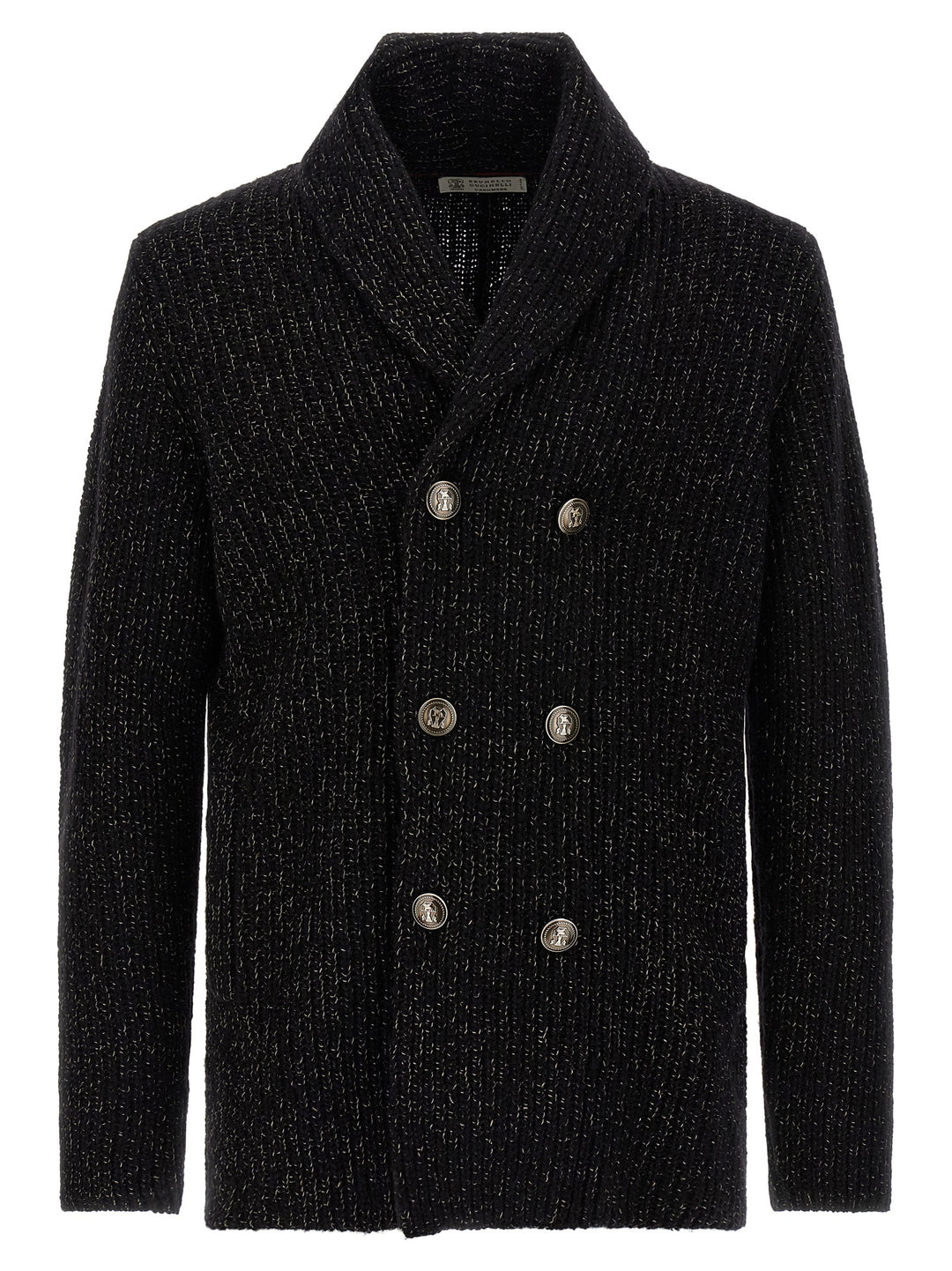 Brunello Cucinelli Double-Breasted Cardigan Sweaters and Cardigans - Black | cca81a1f0fd493d505601d3ee9a0051bf3f58620
