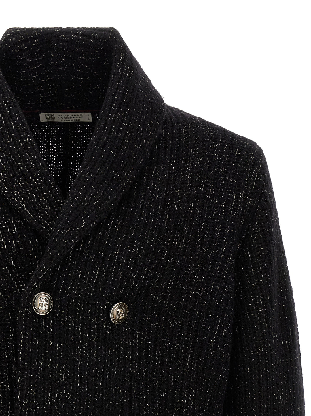Brunello Cucinelli Double-Breasted Cardigan Sweaters and Cardigans - Black | 37c75ce3b4b3501ed7b6620f13a3538962e5d18e