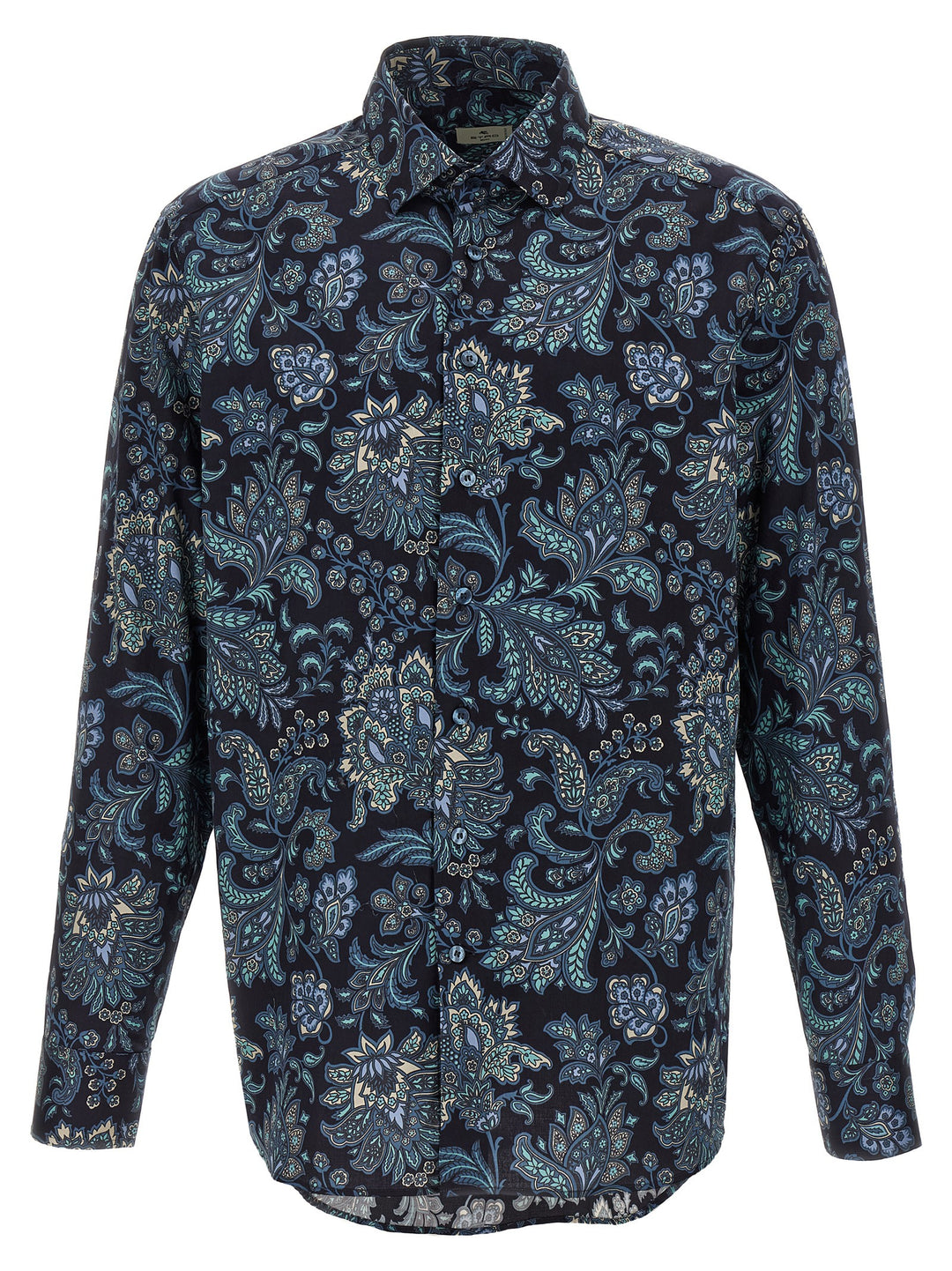 Etro Floral Paisley Cotton Shirt Shirt and Blouse - Blue | c1743392b1749b957139d35e8bb312cd191b98bc