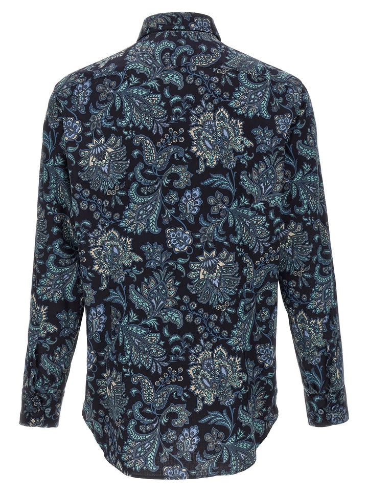 Etro Floral Paisley Cotton Shirt Shirt and Blouse - Blue | bc5b44f5852f165e1a891835314bbaeb3495feb2