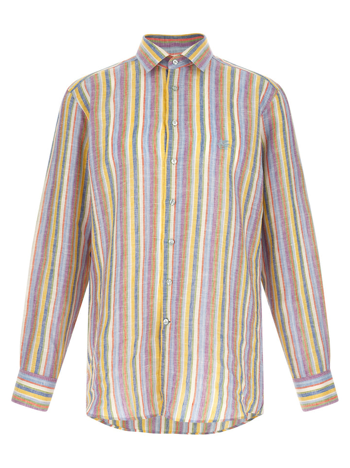 Etro Striped Linen Shirt Shirt and Blouse - Multicolor | 0803e7c1fa7df69d5cdb2ab491dacdd005218aa0