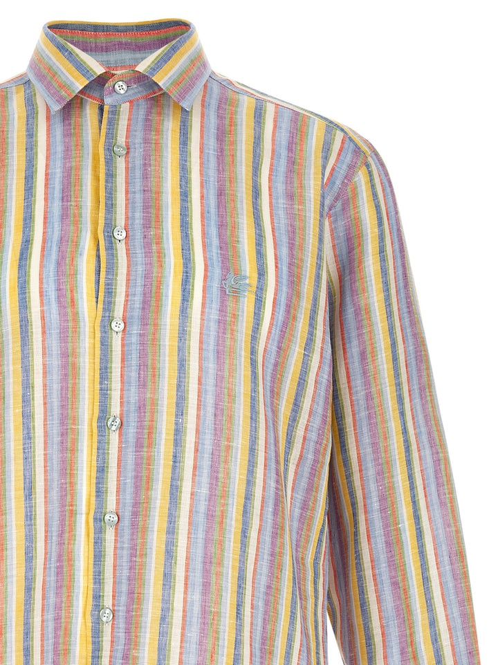 Etro Striped Linen Shirt Shirt and Blouse - Multicolor | 3535c727f2bad86caa665484838a26e8fd19301e