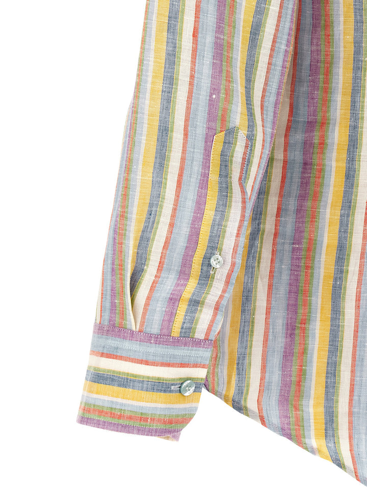 Etro Striped Linen Shirt Shirt and Blouse - Multicolor | a5d3ca52d4ae2510ca5aecdfeb4ebda7e3a15100
