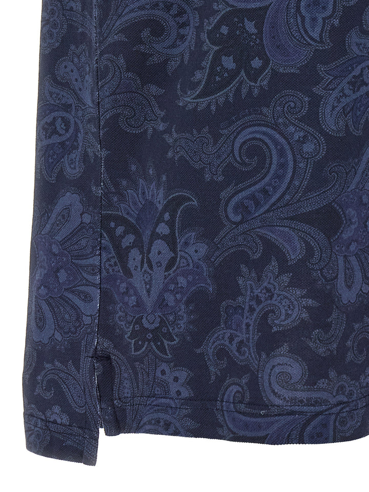 Paisley Flowers Polo Blue