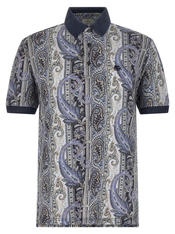 Etro Arnica Paisley Polo - Blue | b19195c801eef7215a6ec54ff1a183af012e0192