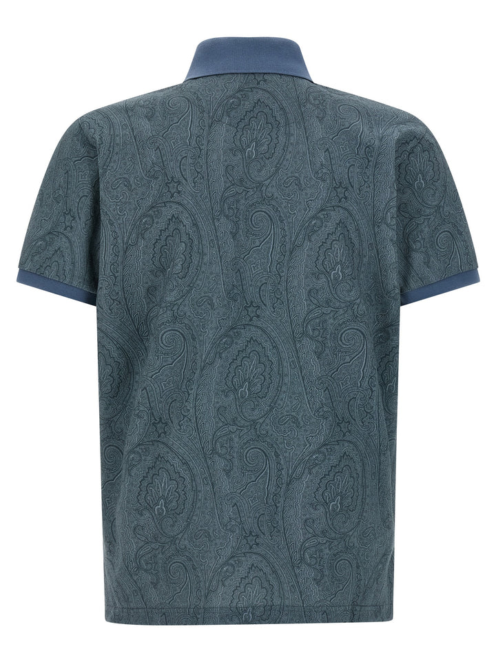 Etro Paisley Polo - Blue | 78a2f536aea17a4c20f6d1ba5e3e16c44f2f4d19