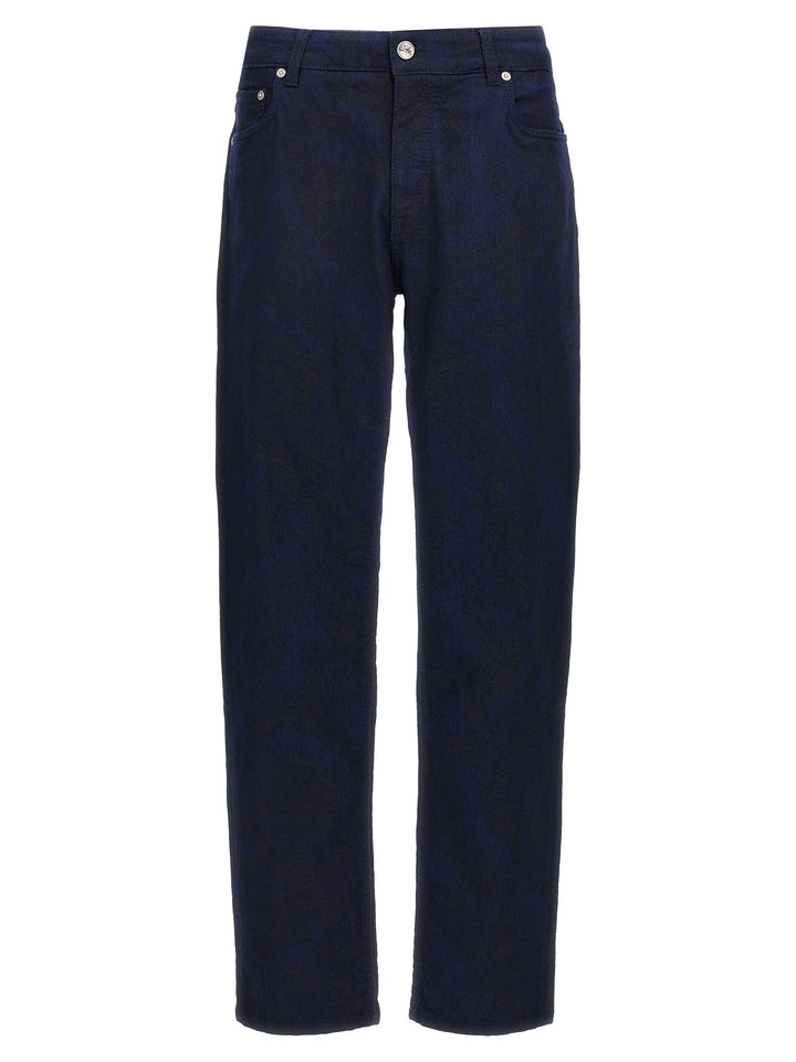 Jacquard Jeans Blue