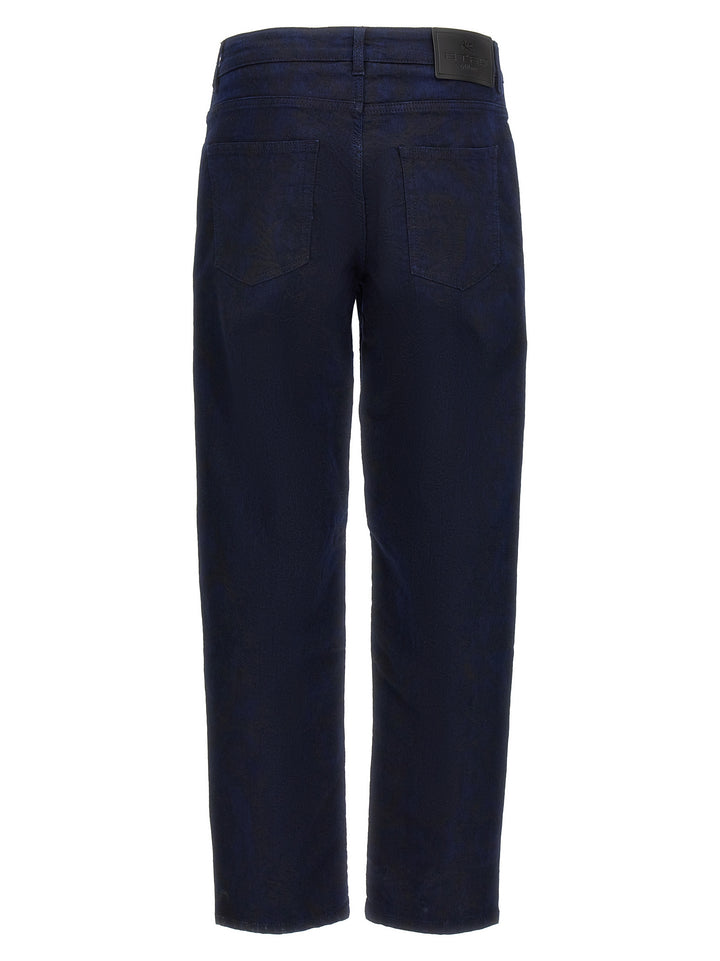 Jacquard Jeans Blue