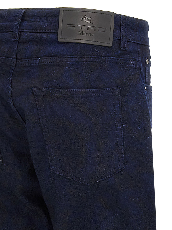 Jacquard Jeans Blue