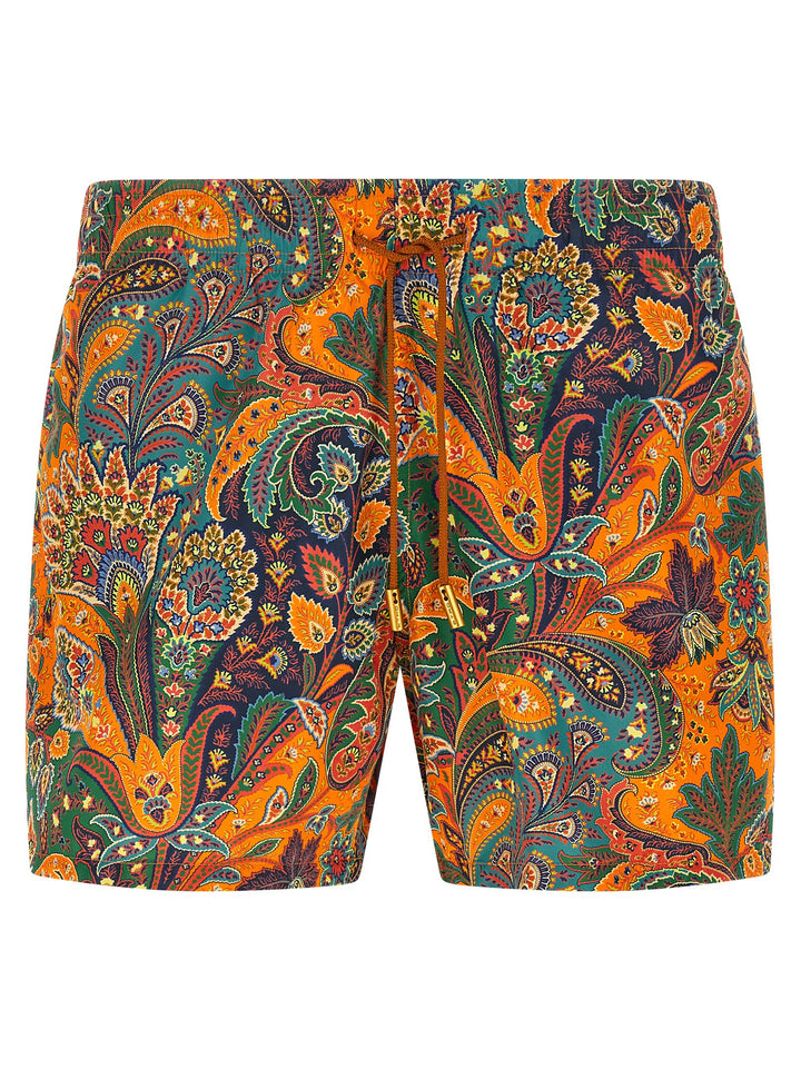 Etro Paisley Floral Swimsuit Beachwear - Orange | ee057bacb9b81f53c264db941eef391dba698625