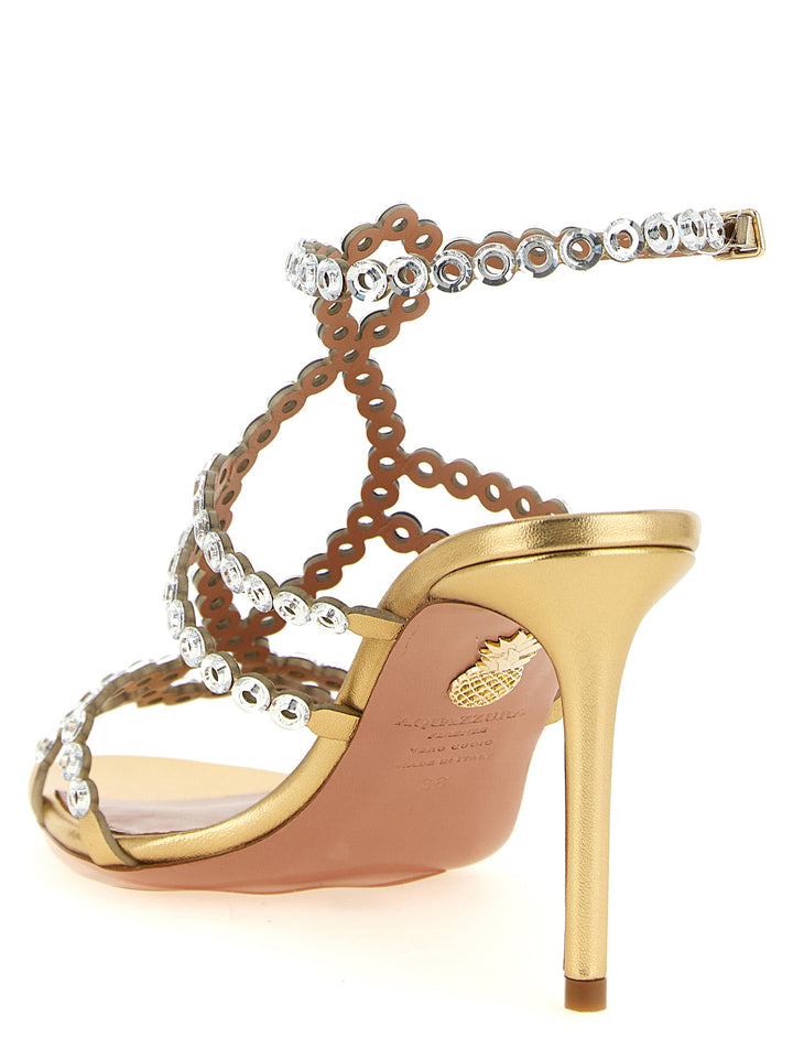 Aquazzura Mooncrush Sandals - Gold | 07b08bad2e9028302bd01fc5bd42499bb8cdaa0a