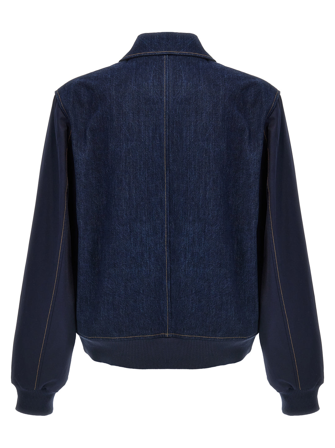 Wales Bonner The Echo Denim Varsity Puffer Jackets - Blue | 17d14773806865248941f85abd6f31f58af902a7