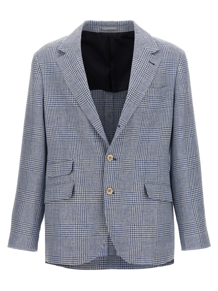 Houndstooth Blazer Light Blue