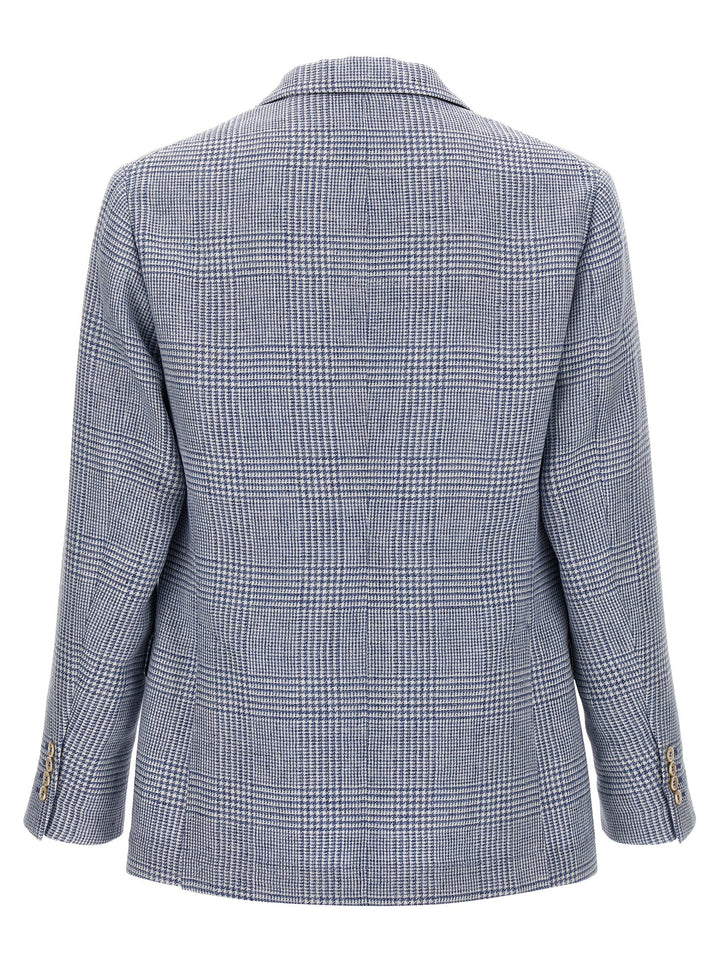 Houndstooth Blazer Light Blue