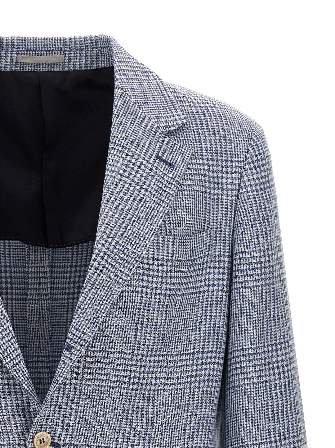 Houndstooth Blazer Light Blue