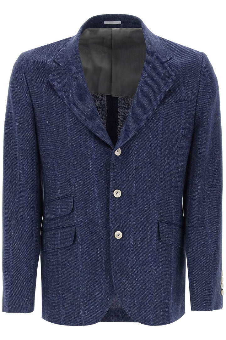 Blazer Monopetto In Tricotine Mèlange