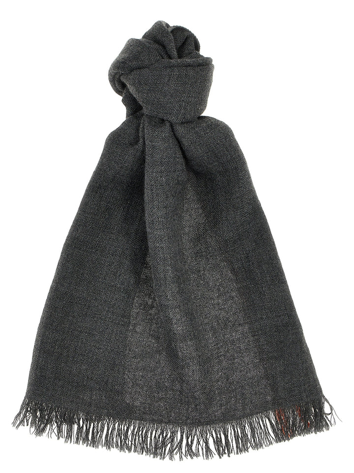 Silk Cashmere Scarf Scarves, Foulards Gray