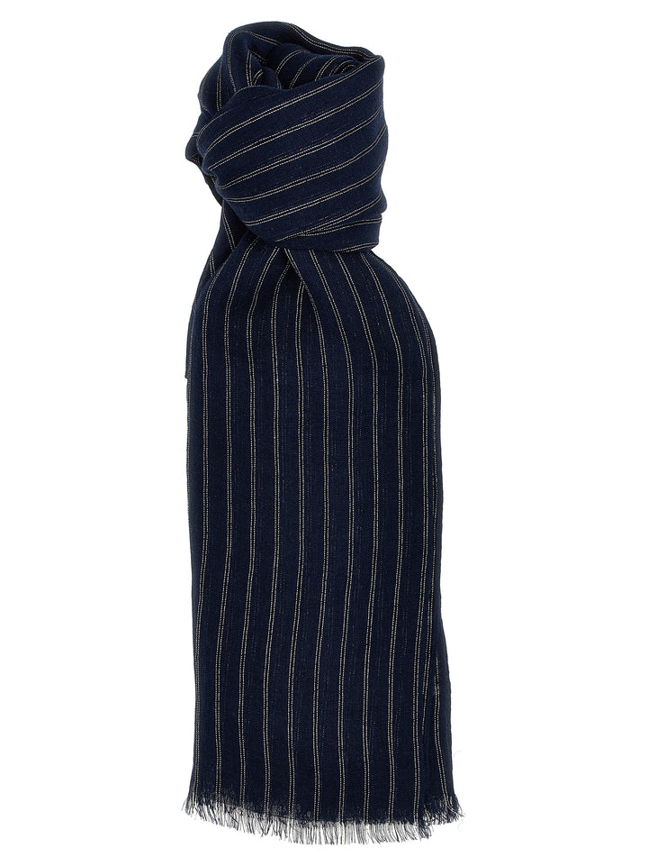 Lurex Stripes Scarf Scarves, Foulards Blue