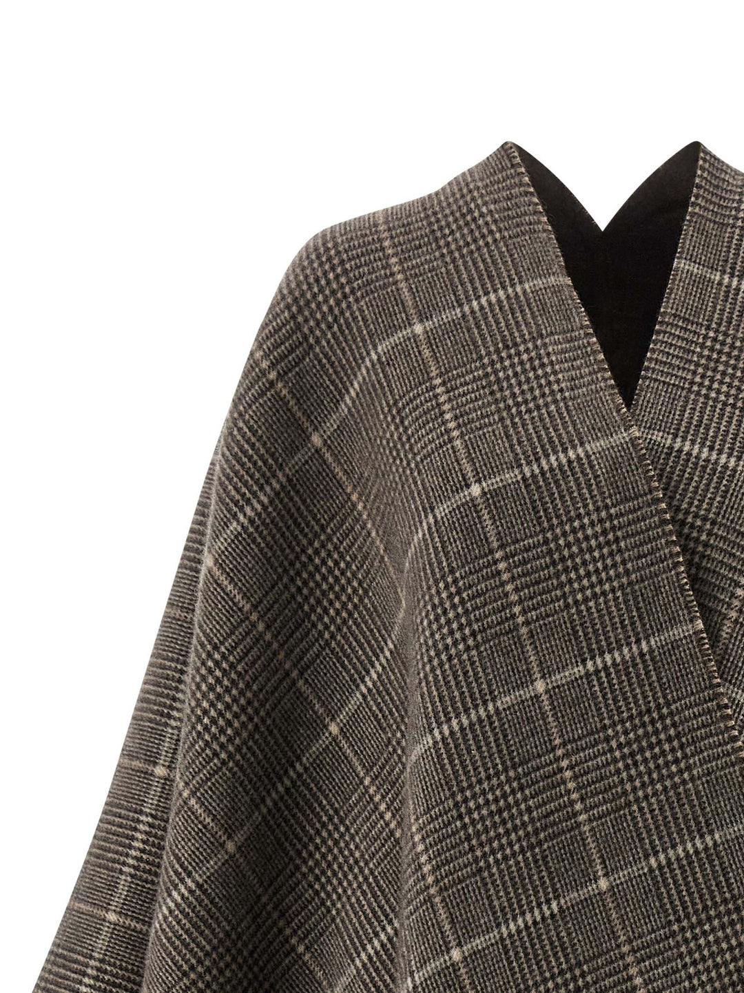 Brunello Cucinelli Cashmere Reversible Poncho Capes - Brown | 998425eab304756a9953b4e7fbc4eb36d592d892