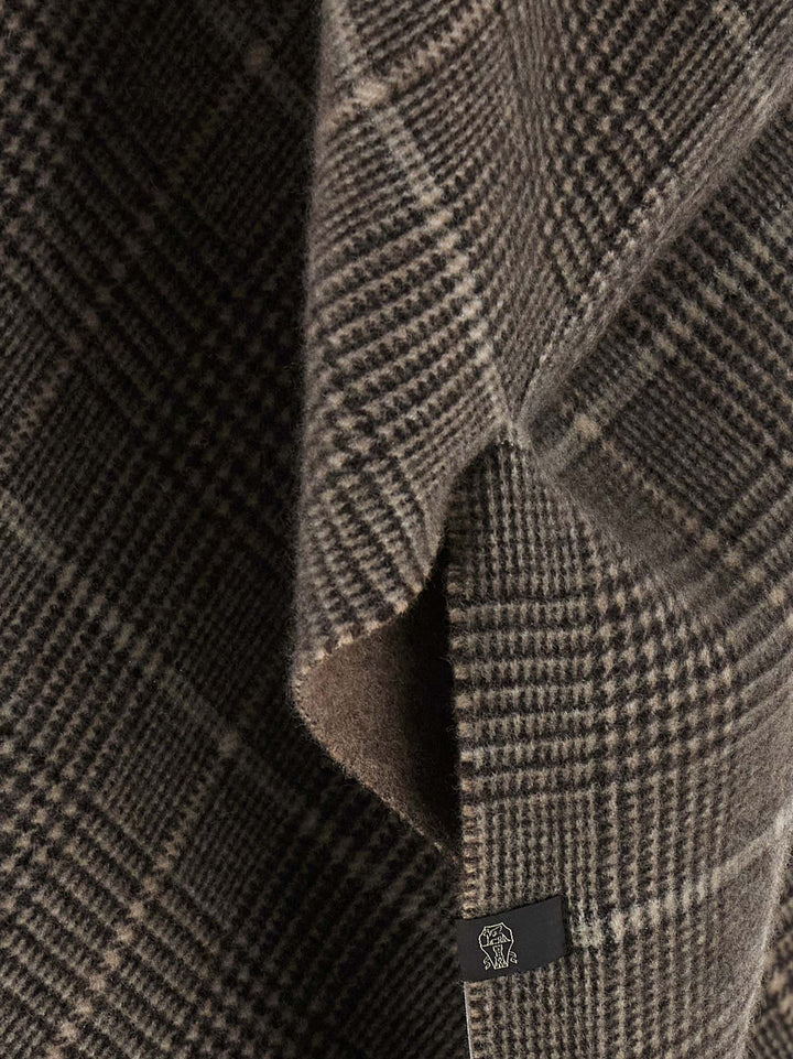 Brunello Cucinelli Cashmere Reversible Poncho Capes - Brown | c301ed0ee16b1d0edc0adb518f606773b775ebcd