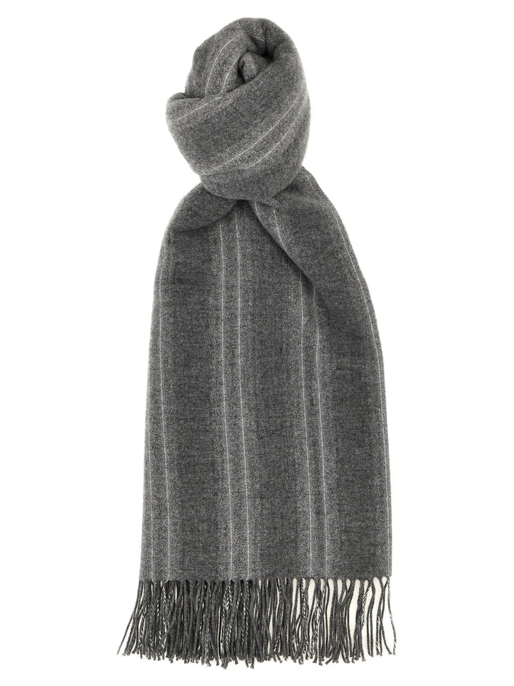 Lurex Stripes Scarf Scarves, Foulards Gray