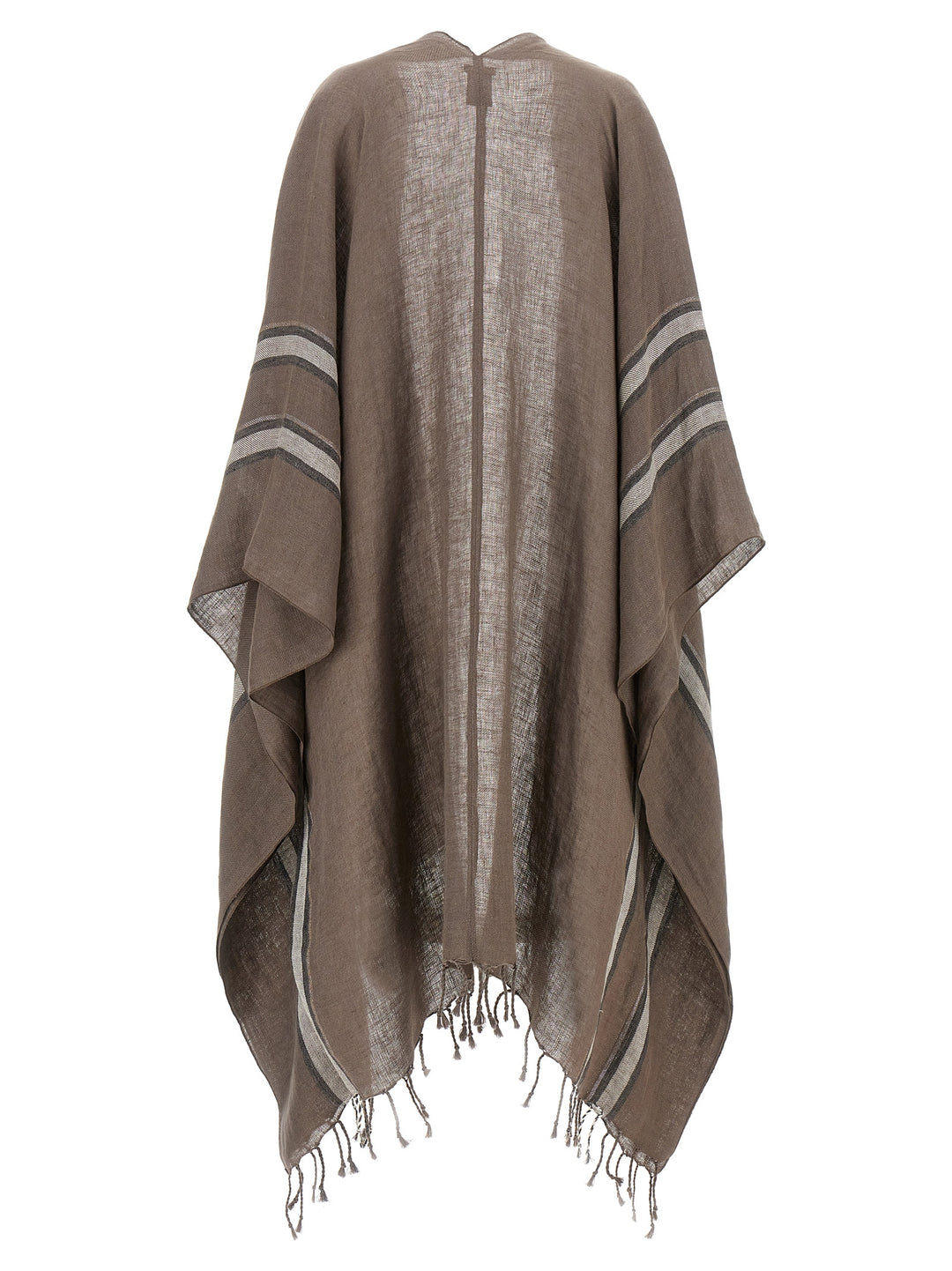 Linen Poncho Capes Gray