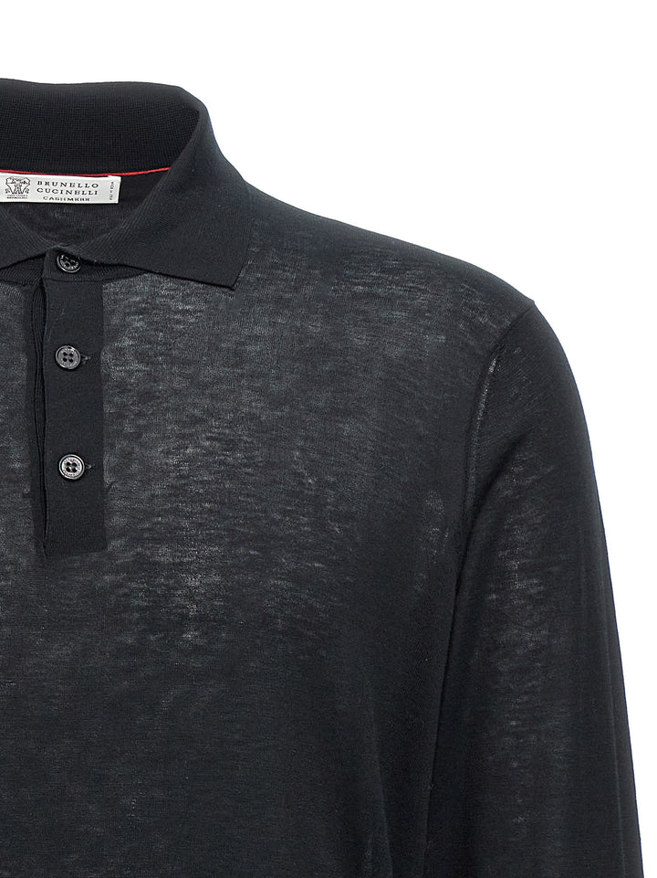 Knitted  Shirt Polo Black