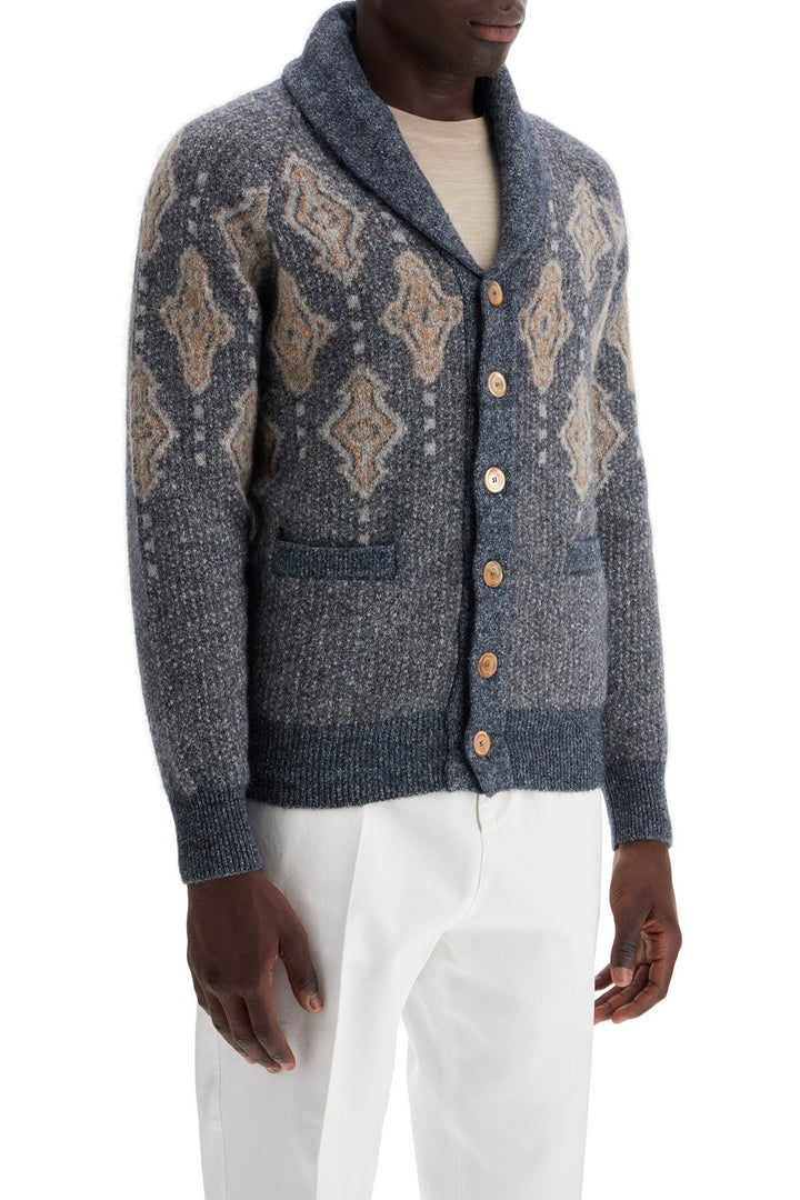 Cardigan Geometric Jacquard