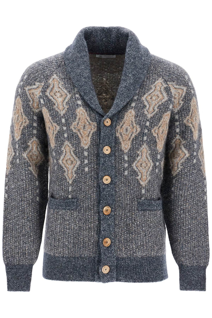 Cardigan Geometric Jacquard