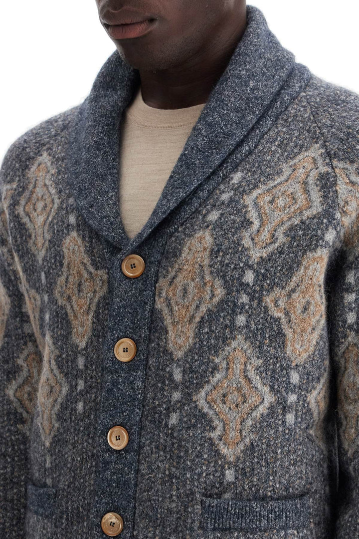 Cardigan Geometric Jacquard