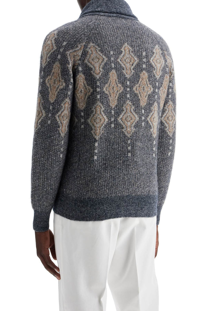 Cardigan Geometric Jacquard