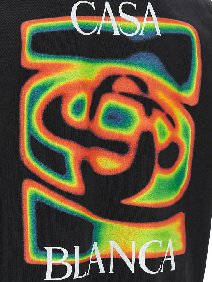 Casablanca Heat Map Logo T-shirt - Black | a9e9d041519aabe80ec3cdf47b7b3f069fc015ce