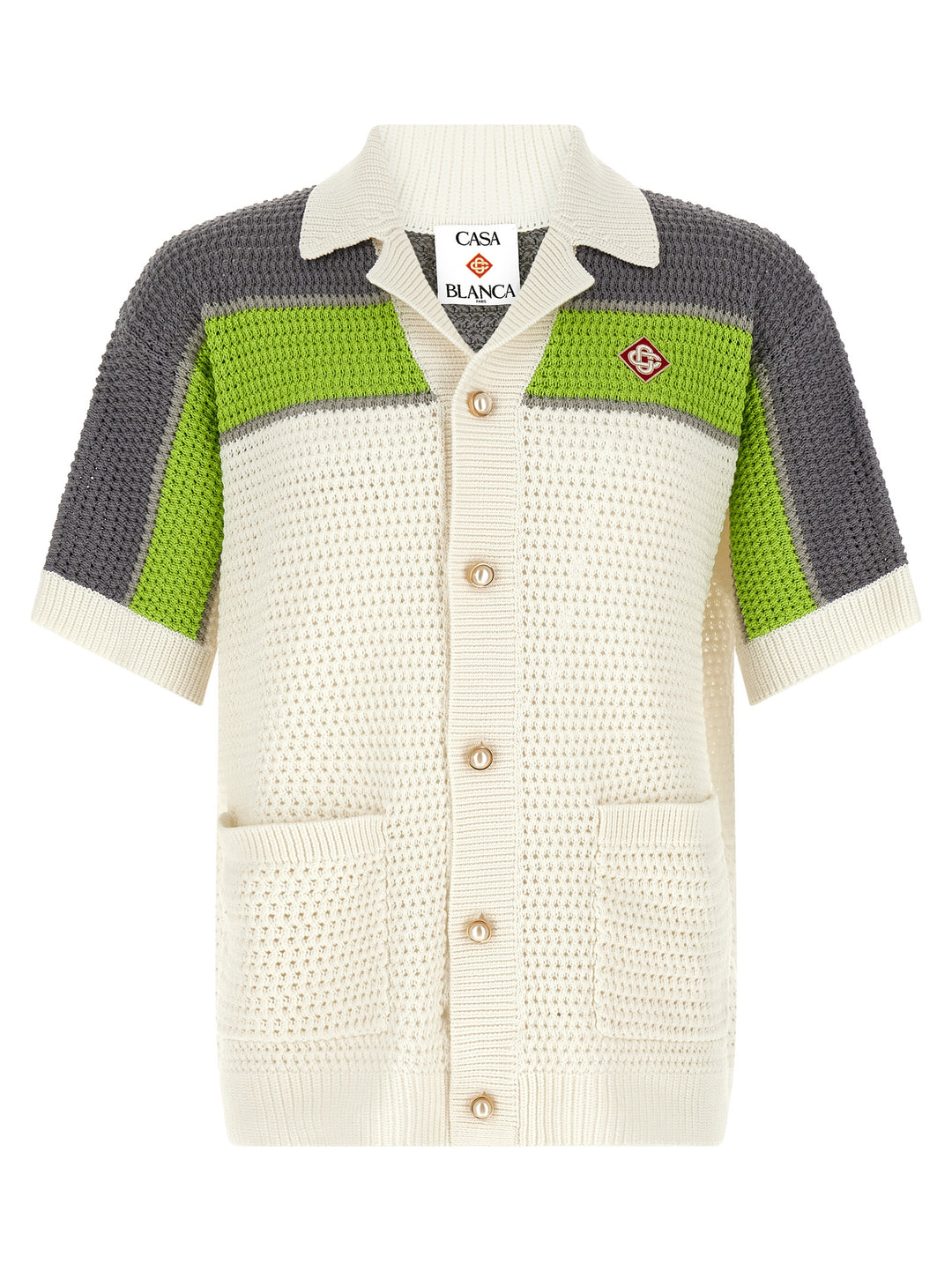 Casablanca Stripe Crochet Shirt and Blouse - Multicolor | 834834c25bd1cfbd42d8ac2bb5d00aff551c3831