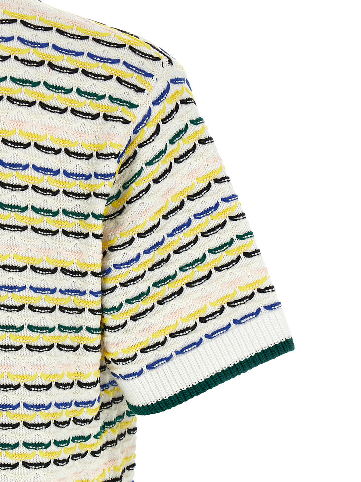 Casablanca Tuck Stitch Short Sleeve Shirt and Blouse - Multicolor | 382294ade260e7f7baccd065d84598e2d6341e93