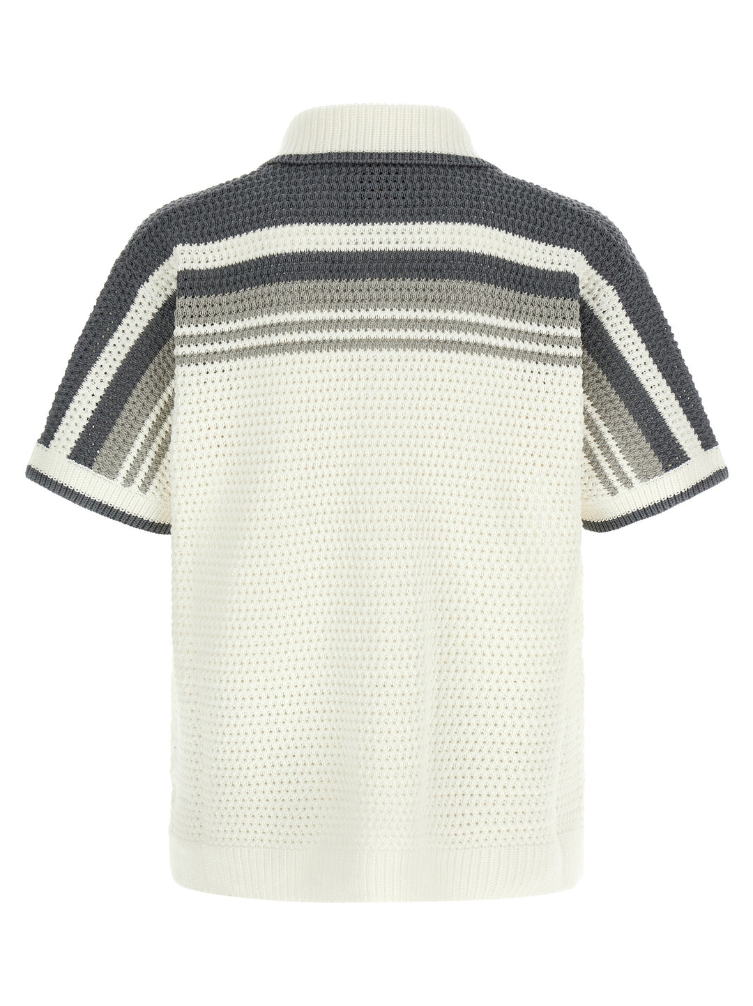 Casablanca Tennis Cotton Crochet Short Sleeve Shirt and Blouse - Gray | 2abc164432d7d1a4dcdf1d20acf3b374e5763f03