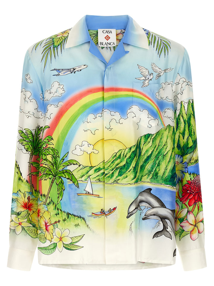 Casablanca Aloha Shirt and Blouse - Multicolor | 3d7810c2624df11dffef903a27c481272cdbde54