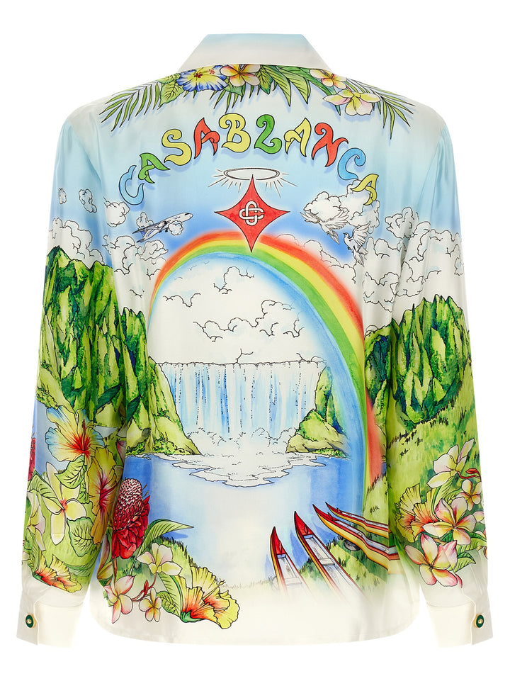 Casablanca Aloha Shirt and Blouse - Multicolor | 4d469d3579291a9fd46f67e013c7fd63fb3c5af6