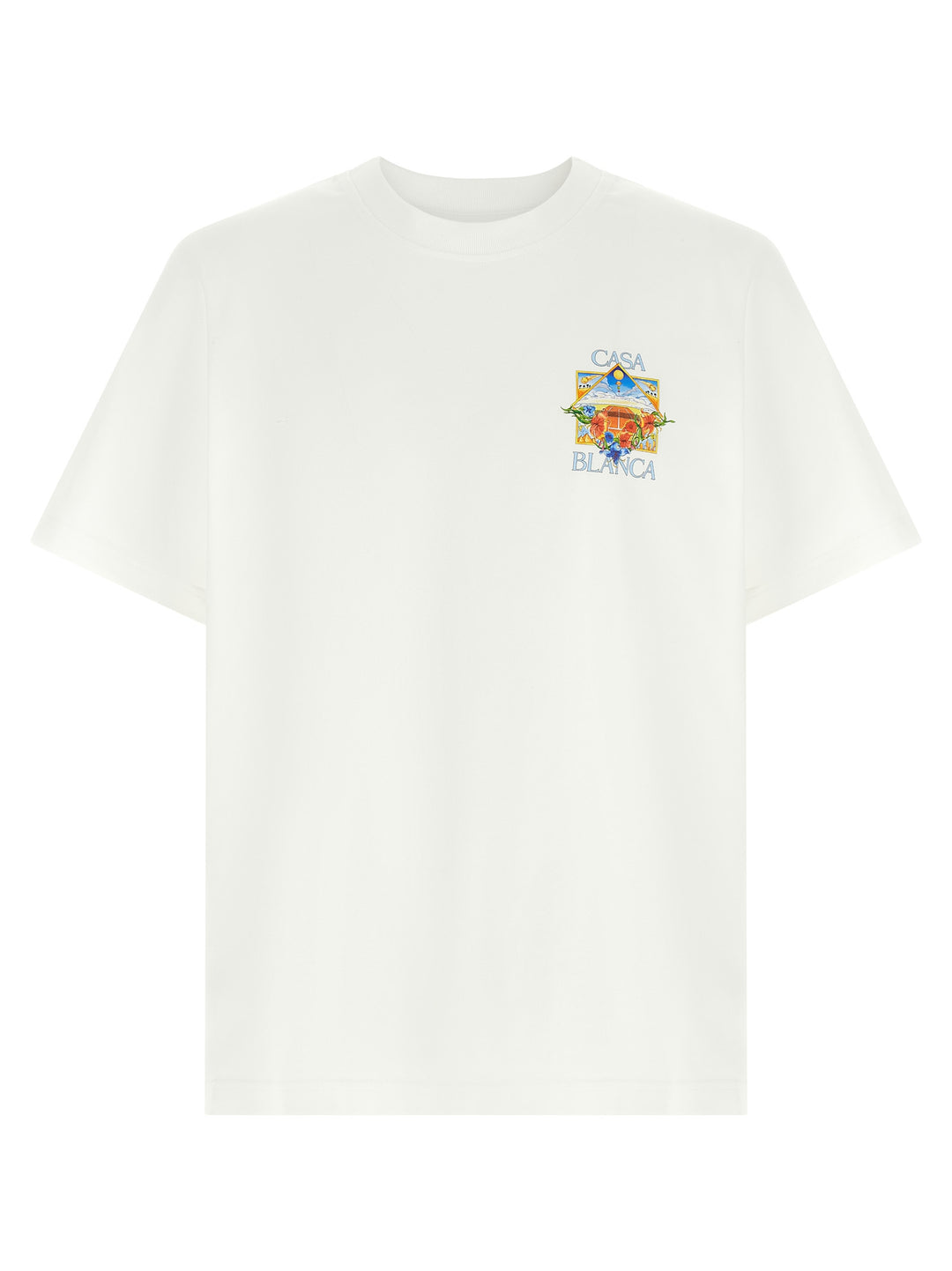 Casablanca Flower Court Icon T-shirt - White | fc6325e2450afcb0fb0b4df7b3783e57abd0a180