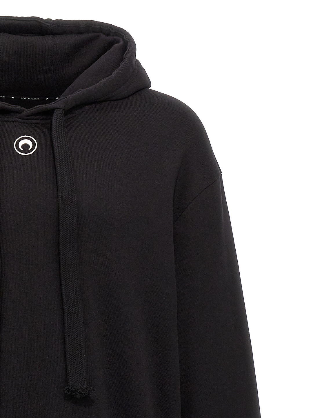 Logo Embroidery Hoodie Sweatshirt Black