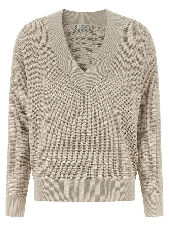 Openwork Sweater Sweaters And Cardigans Beige